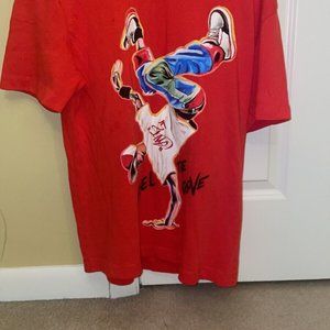 Zara Orange Mens COMBINATION PRINT KNIT T-SHIRT